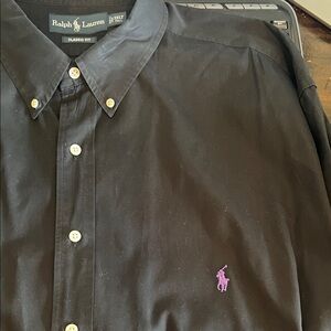 Ralph Lauren Black Shirt with Purple Logo